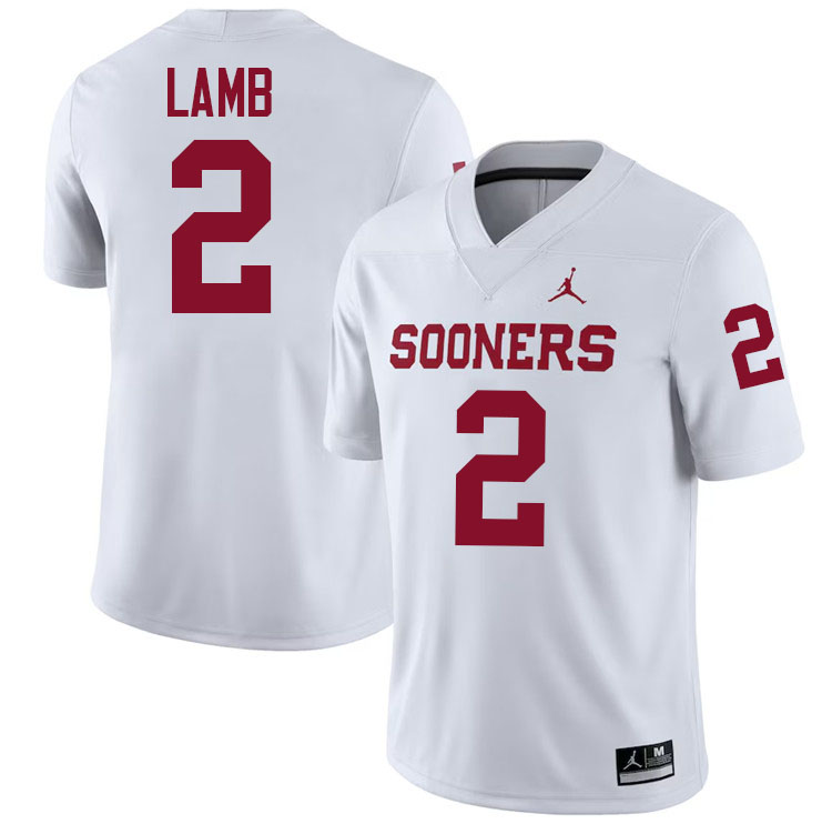 CeeDee Lamb Oklahoma Sooners Jersey,Oklahoma Sooners Football Uniforms,Jersey-White